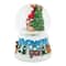 5.5" Santa Claus with Christmas Tree & Reindeer Swirling Snow Globe